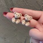 Teddy bear cute Studs for kids