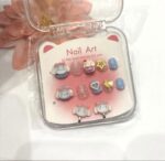 Cute nails and ear studs set