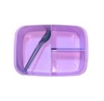 3-Compartment Kids Lunch Box with Spoon - Image 2
