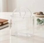 Elegant Glass Handbag Drink Cup with Straw - Image 3